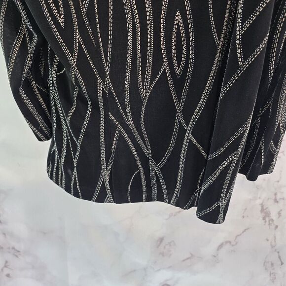 Alex Evenings Jacket Women Large Black Sparkle Shimmer Metallic Tank Set Two - Picture 8 of 16